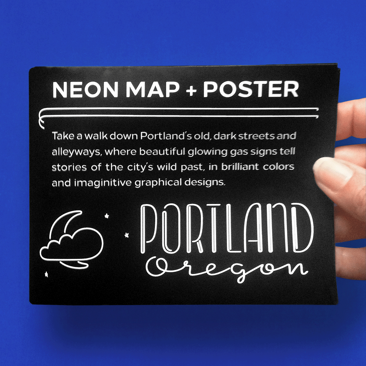 Neon Map of Portland